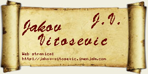 Jakov Vitošević vizit kartica